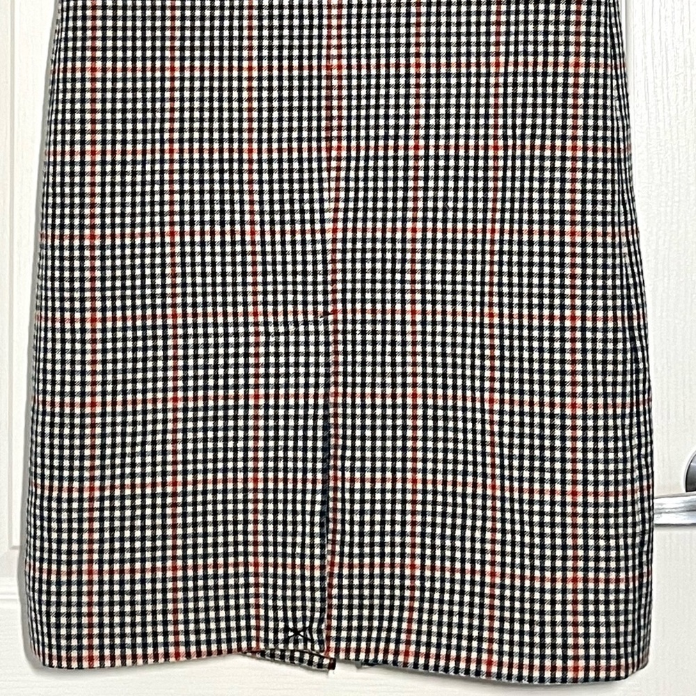 Icône Simons Longline Houndstooth Plaid Vest XS NWOT Office Chic Dark Academia - Picture 6 of 14